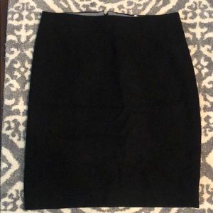 Black Wool J Crew Factory Pencil Skirt